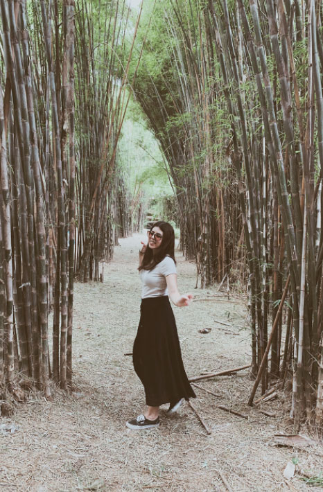 Karla enjoying the Bamboo Forest in Surabaya, Indonesia