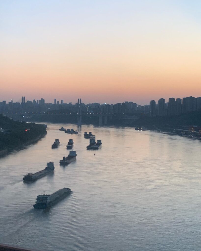 Chongqing, Sunset Riverside View