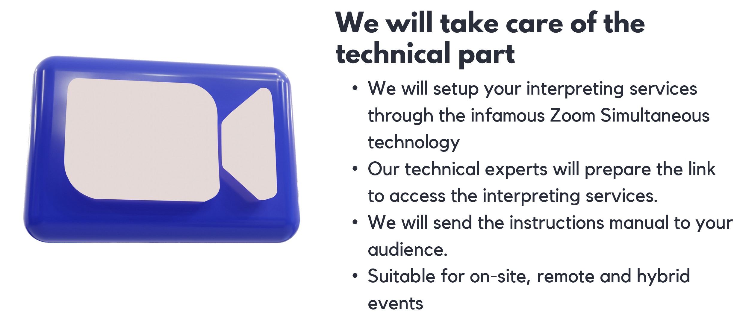 Simultaneous interpreting one-stop services